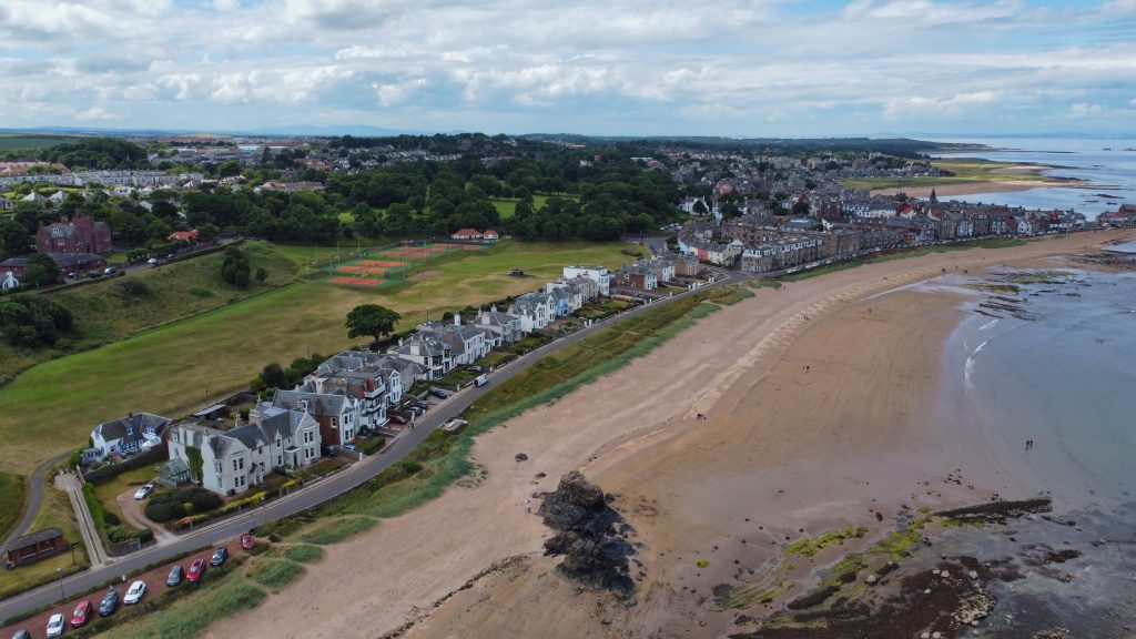 North Berwick Removals. Beach view over North Berwick