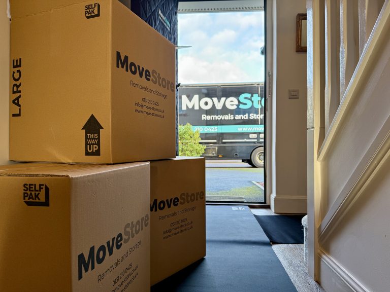 MoveStore boxes in hallway