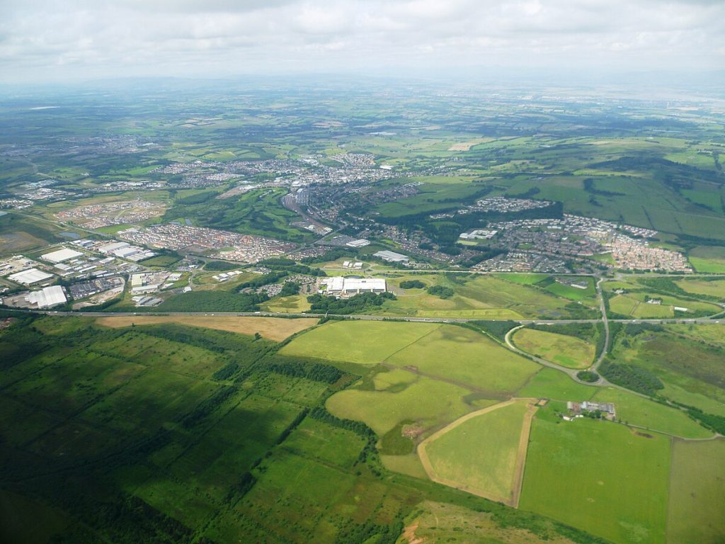 An aerial view of Bathgate - Bathgate Removals is offered by MoveStore Removals and Storage