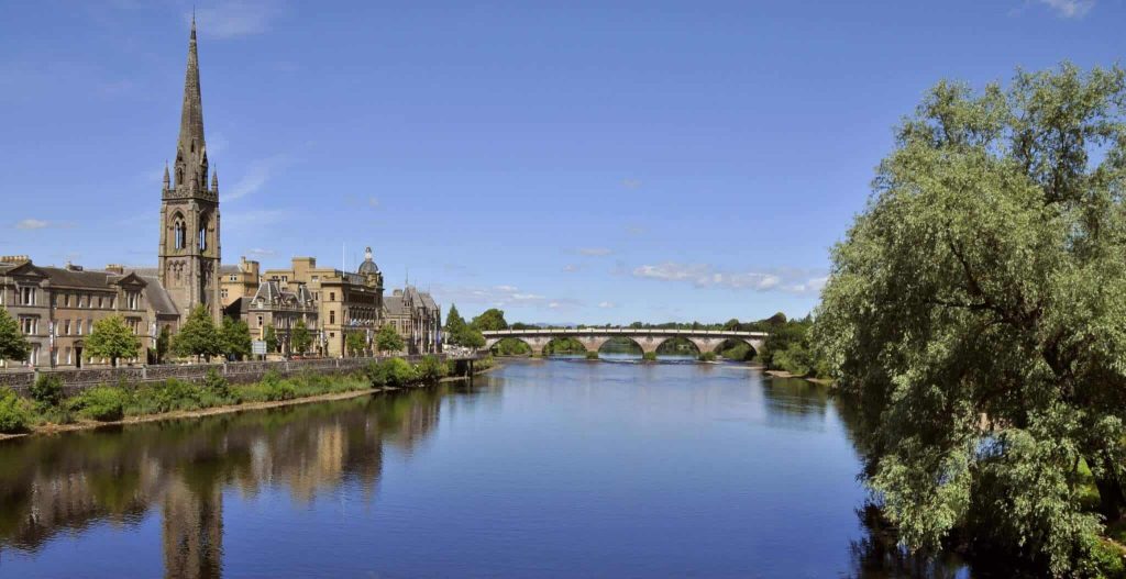 A sunny view of Perth with the river Tay. Perth Removals is provided by MoveStore